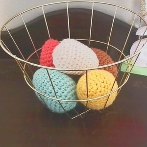 Set of 5 crochet eggs